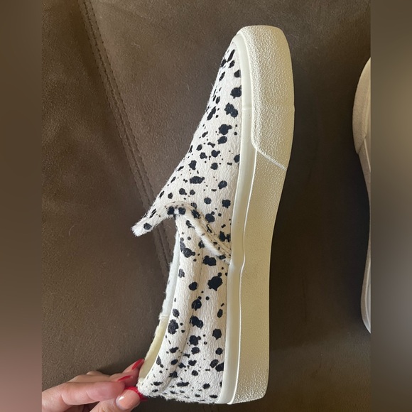 MADEWELL Sidewalk Slip-On Sneakers in Spatter-Painted Calf Hair - Picture 3 of 3